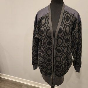 Long Sweater Wool Blend Pockets Size Small